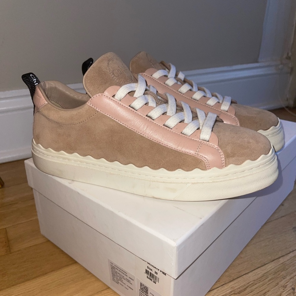 Chloe Suede Sneakers - Delicate Pink